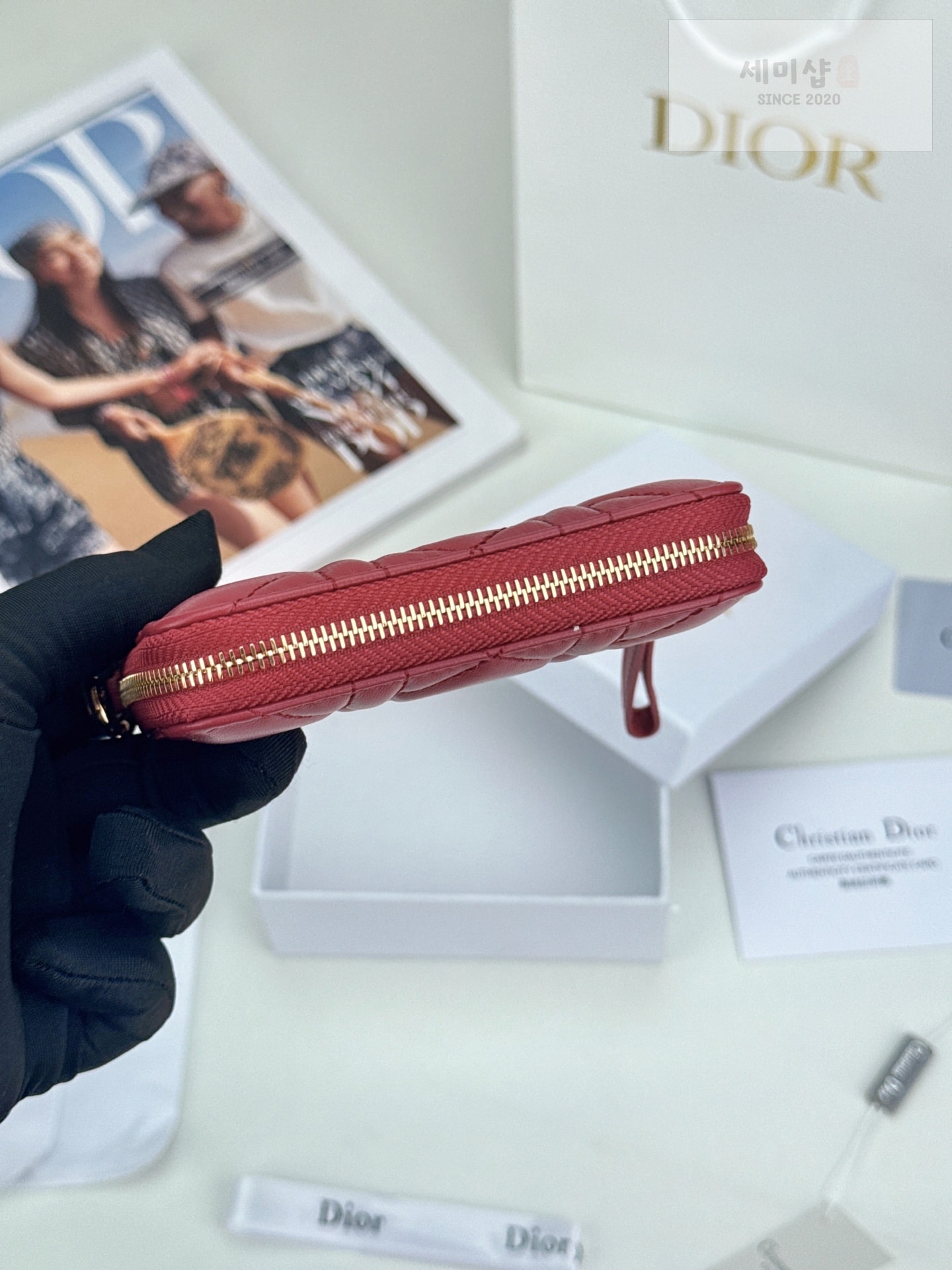 D I O R Dior Caro Zip Compact Wallet 1 지갑 49번 이미지