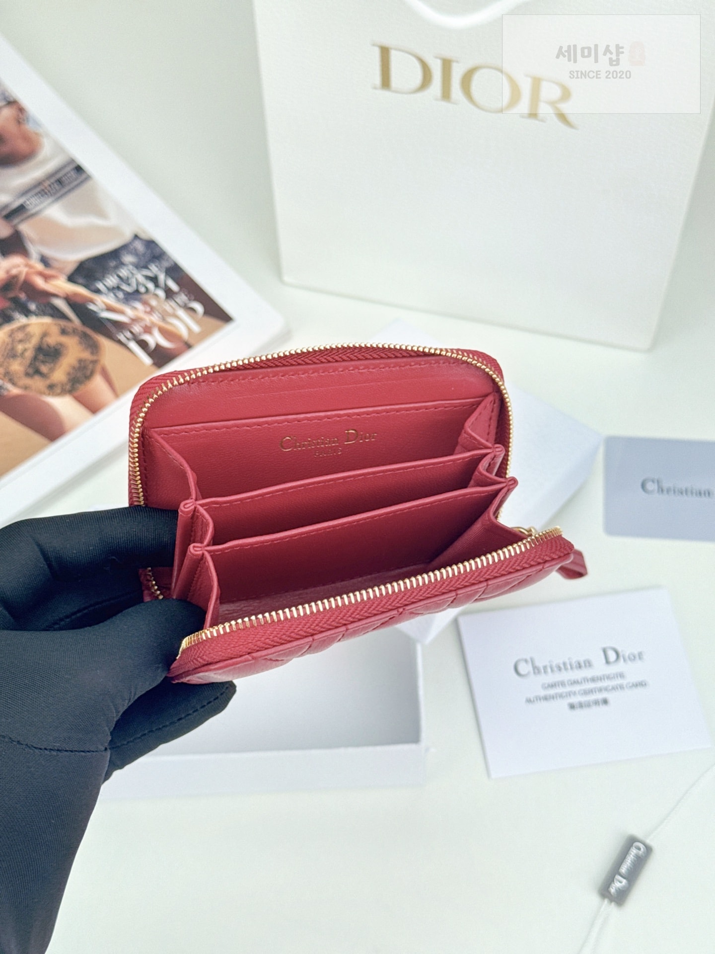 D I O R Dior Caro Zip Compact Wallet 1 지갑 51번 이미지