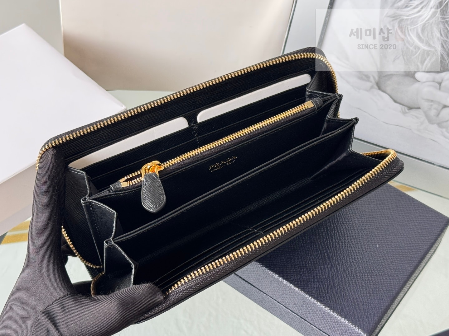 프라다 프라다 사피아노 지퍼 어라운드 1 지갑 16번 이미지
