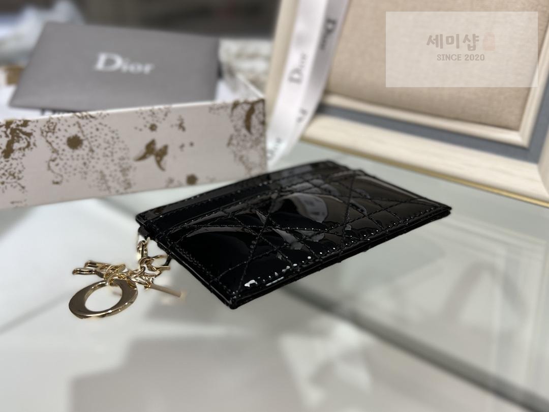 D I O R Dior Lady Patent Cannage Card Holder 지갑 12번 이미지