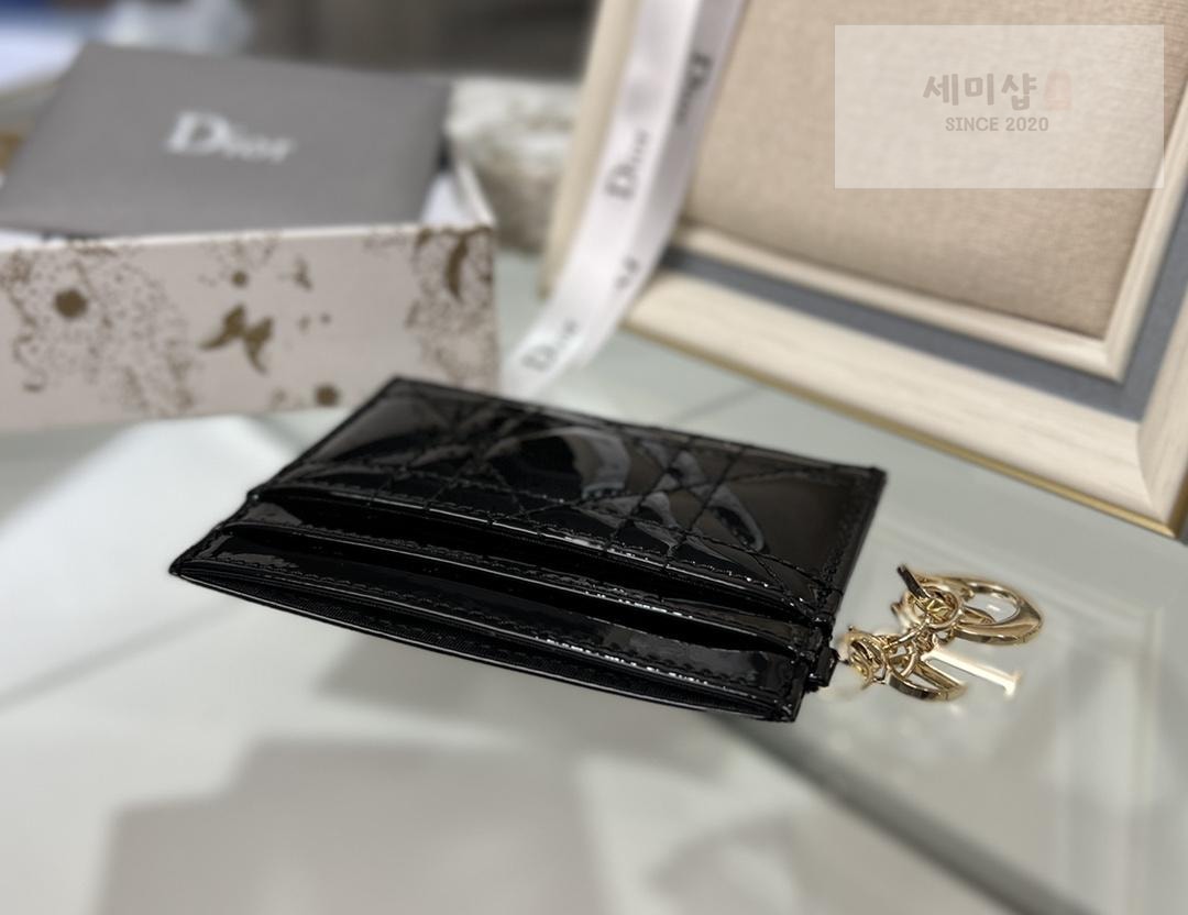 D I O R Dior Lady Patent Cannage Card Holder 지갑 13번 이미지