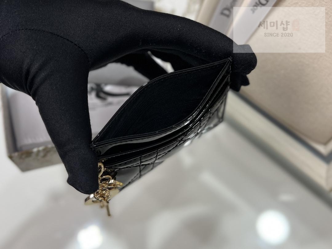 D I O R Dior Lady Patent Cannage Card Holder 지갑 14번 이미지