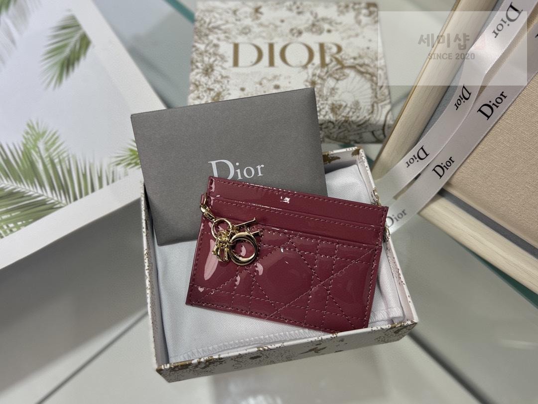 D I O R Dior Lady Patent Cannage Card Holder 지갑 19번 이미지