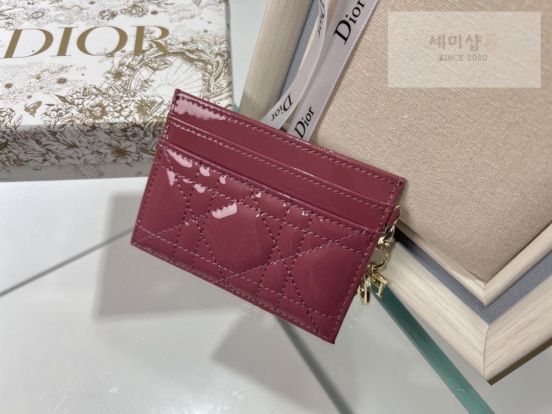 D I O R Dior Lady Patent Cannage Card Holder 지갑 15번 이미지