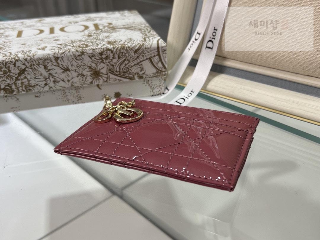 D I O R Dior Lady Patent Cannage Card Holder 지갑 16번 이미지