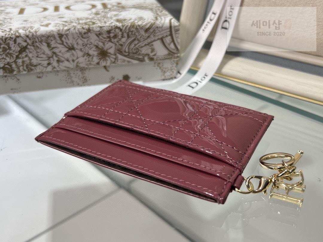D I O R Dior Lady Patent Cannage Card Holder 지갑 17번 이미지