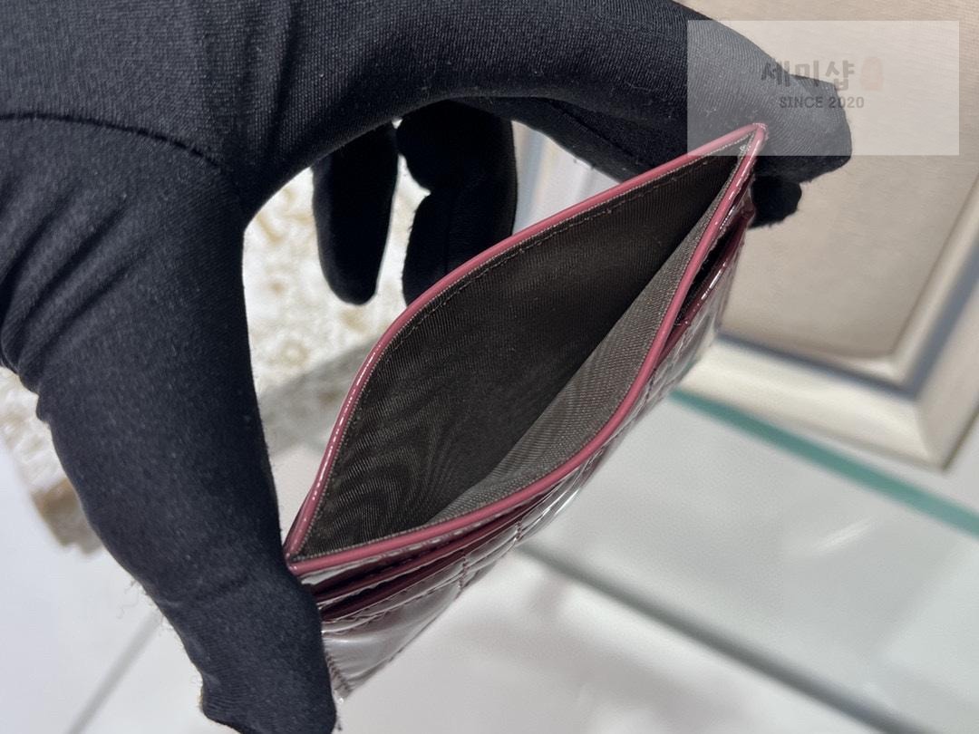 D I O R Dior Lady Patent Cannage Card Holder 지갑 18번 이미지