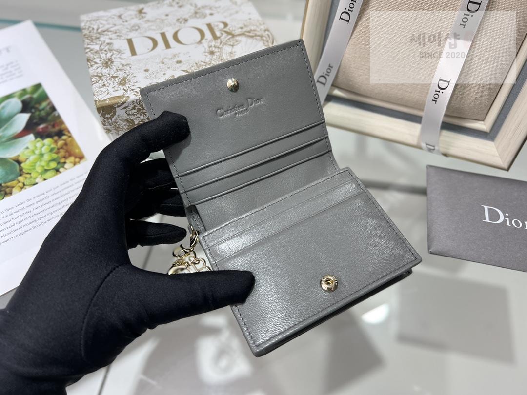 D I O R Dior Mini Lady Wallet Cannage 지갑 22번 이미지