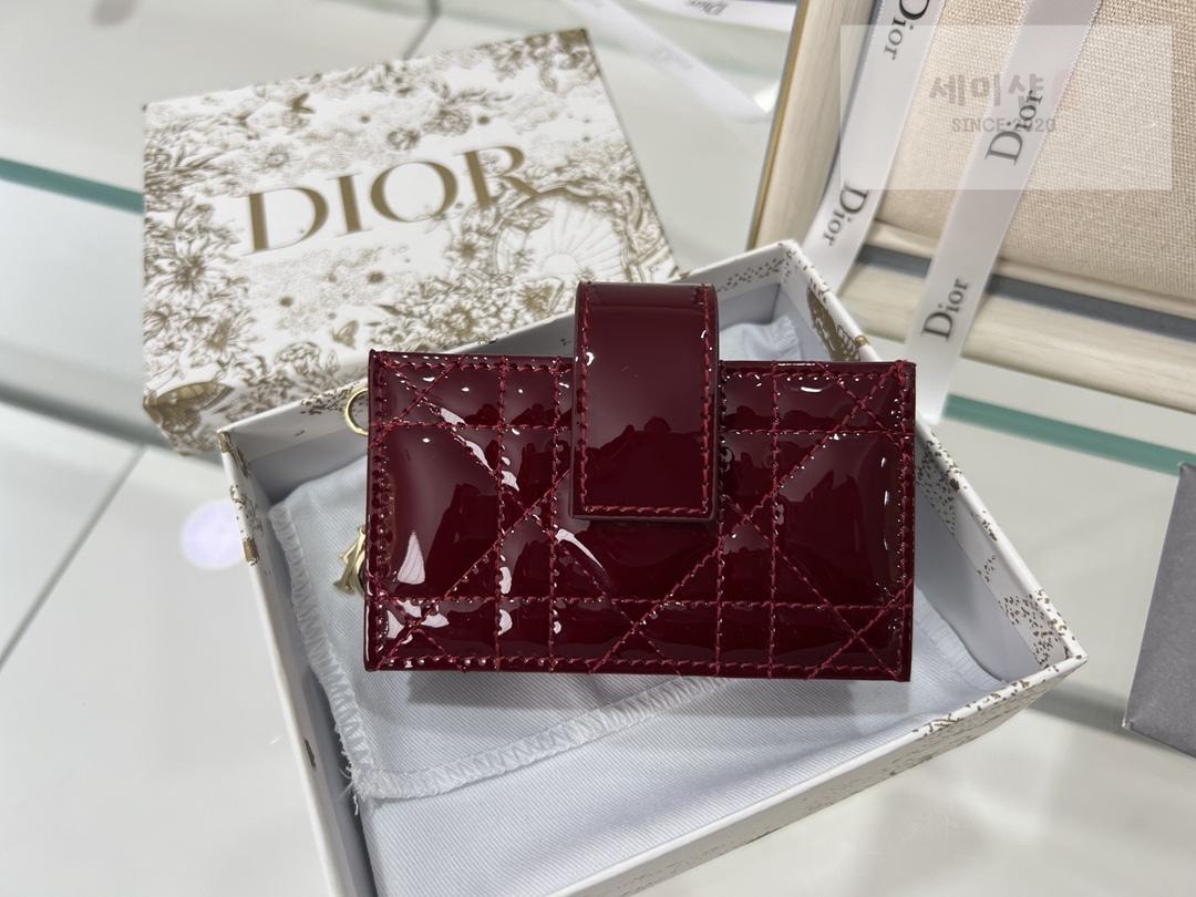 D I O R Dior Patent 5 Gusset Card Horder 지갑 1번 이미지