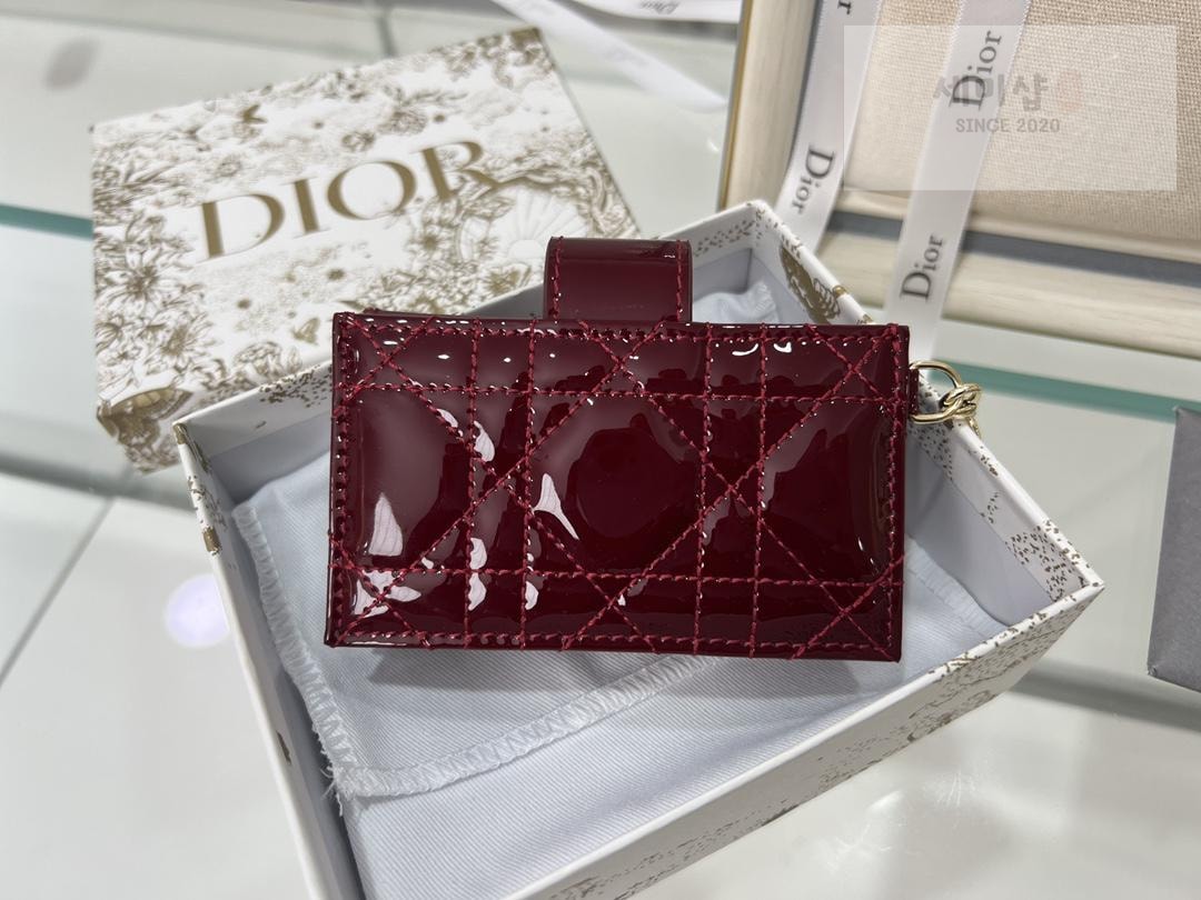 D I O R Dior Patent 5 Gusset Card Horder 지갑 2번 이미지