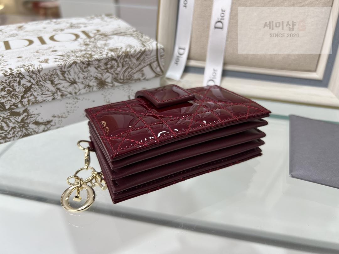 D I O R Dior Patent 5 Gusset Card Horder 지갑 3번 이미지