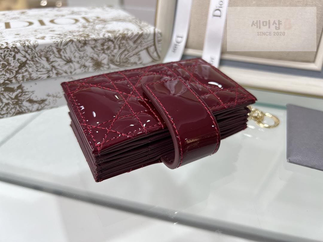 D I O R Dior Patent 5 Gusset Card Horder 지갑 4번 이미지