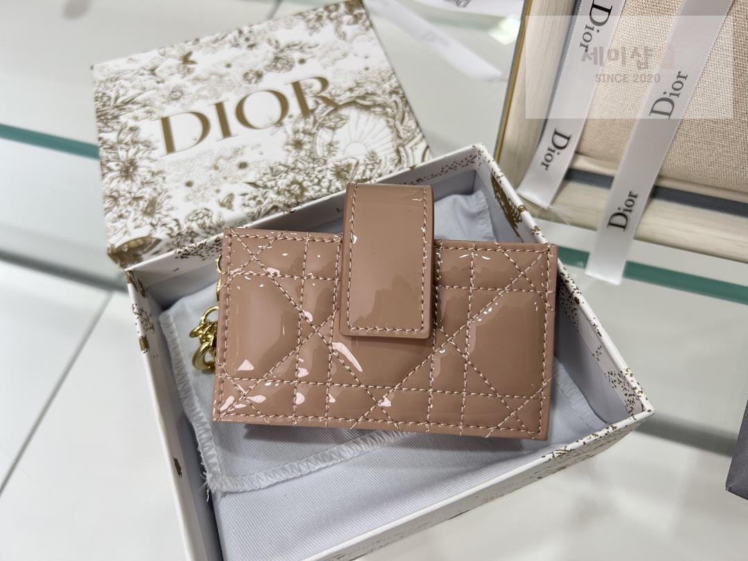 D I O R Dior Patent 5 Gusset Card Horder 지갑 20번 이미지