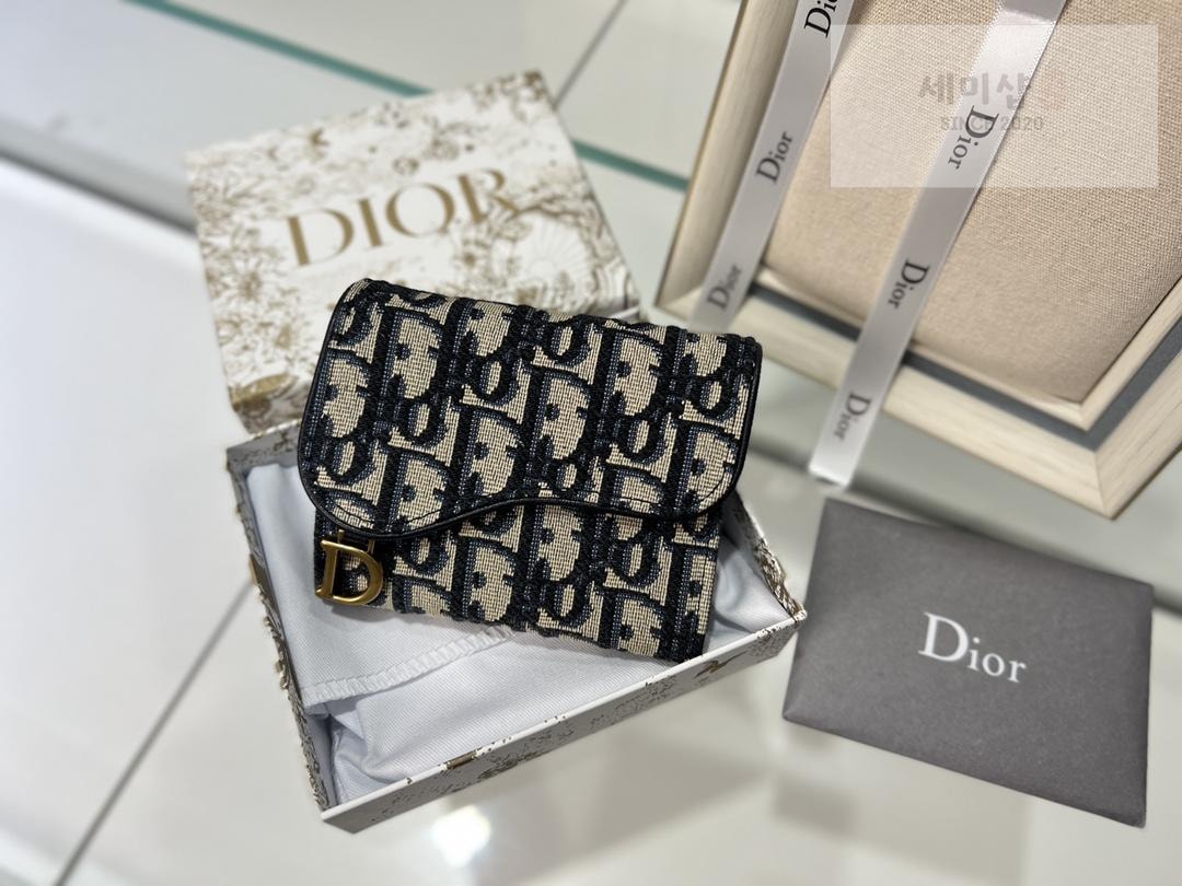 D I O R Dior Saddle Lotus Oblique Wallet 지갑 1번 이미지