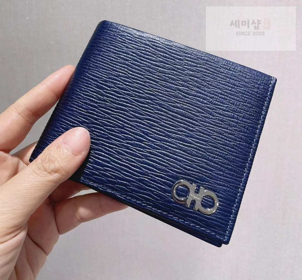Ferragamo 페레가모 살바토레 간치니 반지갑 네이비 지갑 1번 이미지