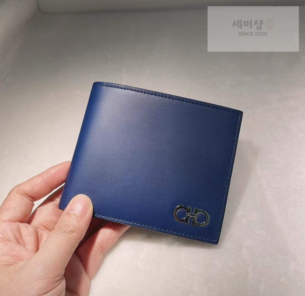 Ferragamo 페레가모 살바토레 간치니 반지갑 네이비 지갑 1번 이미지