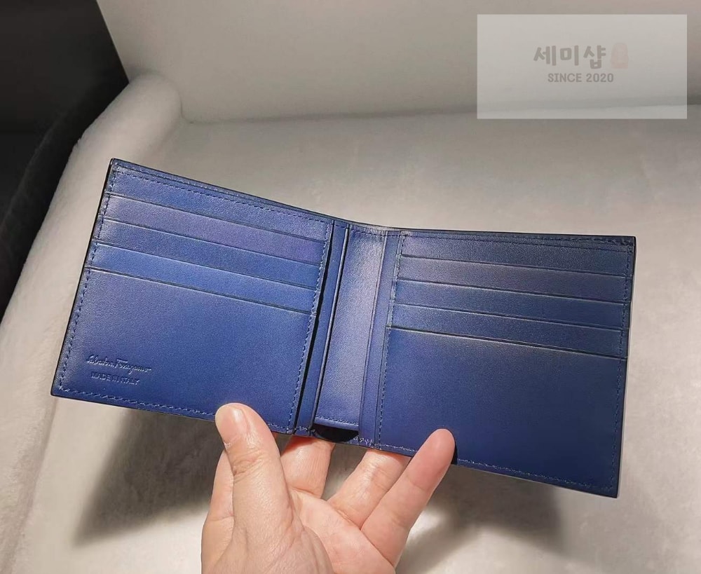 Ferragamo 페레가모 살바토레 간치니 반지갑 네이비 지갑 2번 이미지