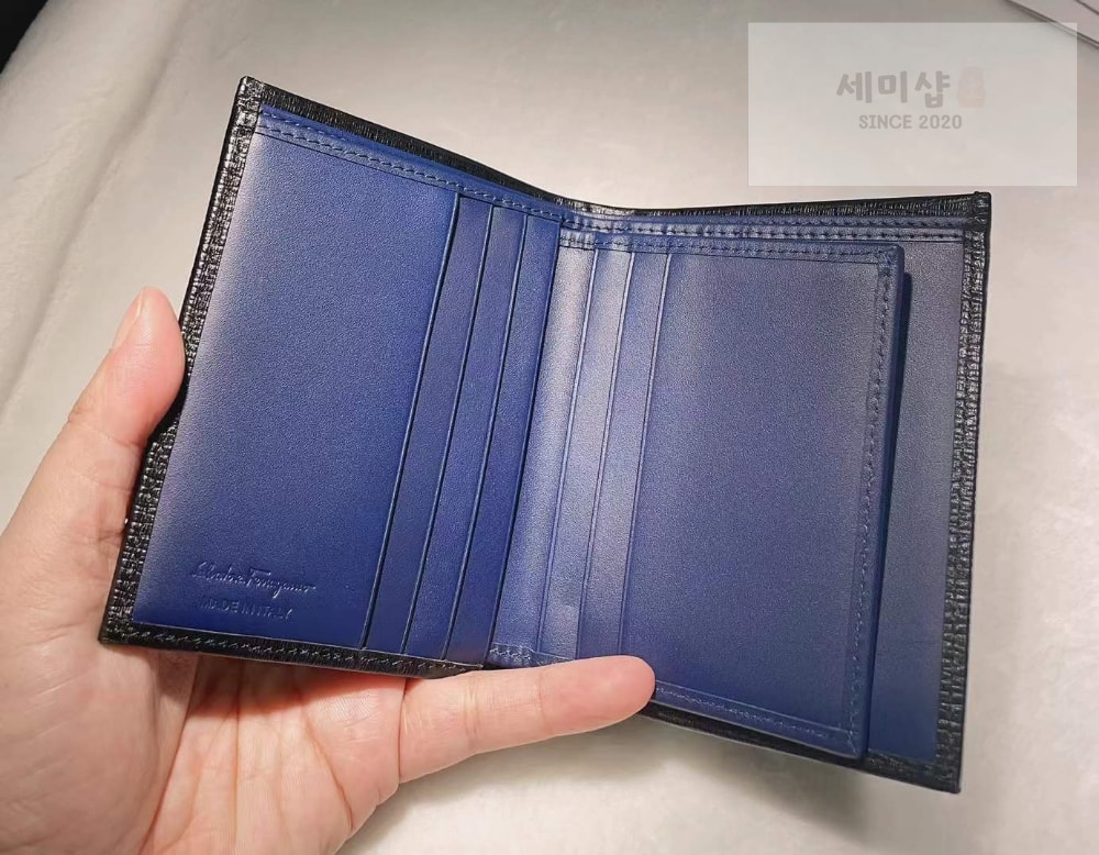 Ferragamo 페레가모 살바토레 간치니 중지갑 블랙 네이비 지갑 2번 이미지
