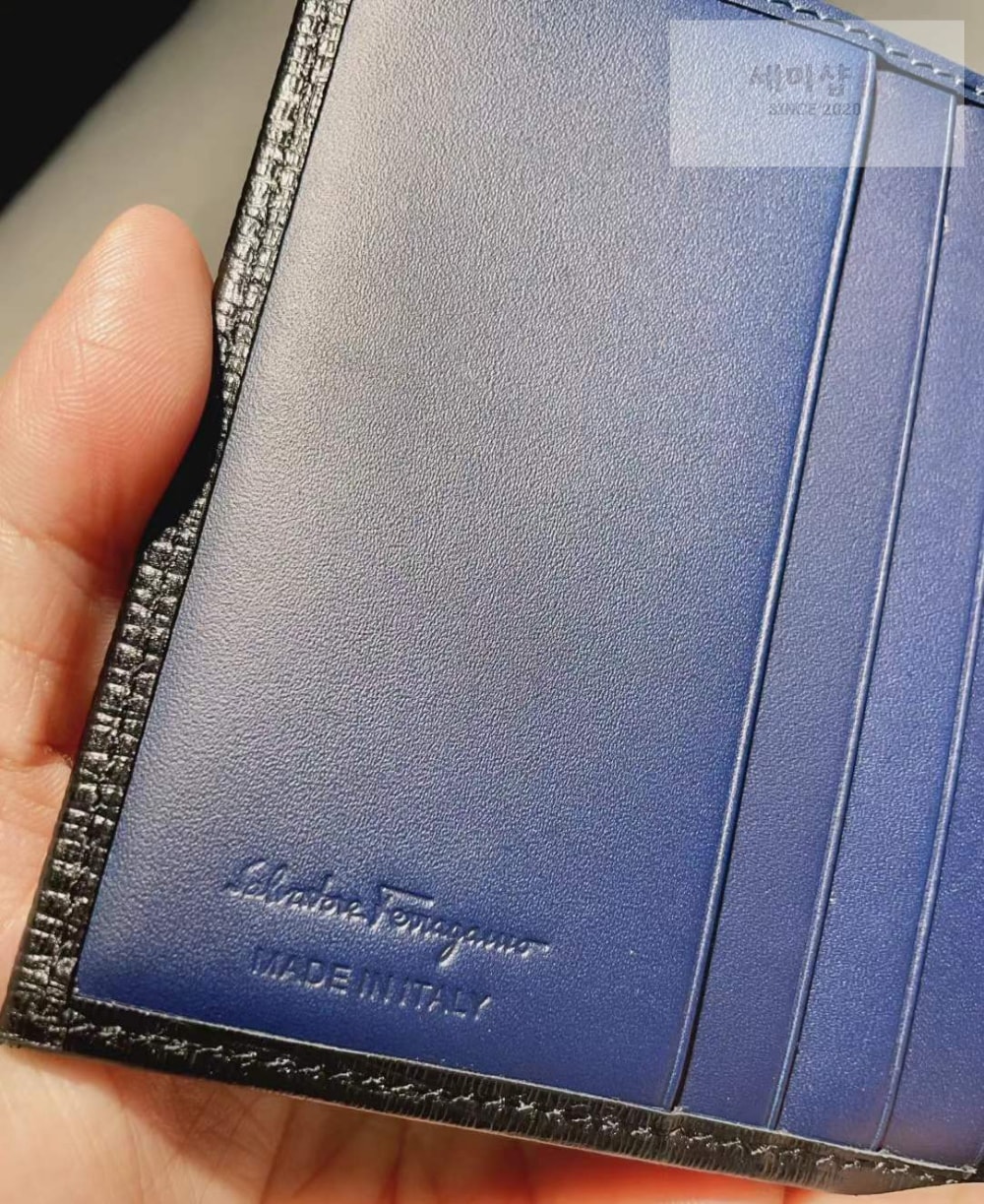 Ferragamo 페레가모 살바토레 간치니 중지갑 블랙 네이비 지갑 3번 이미지