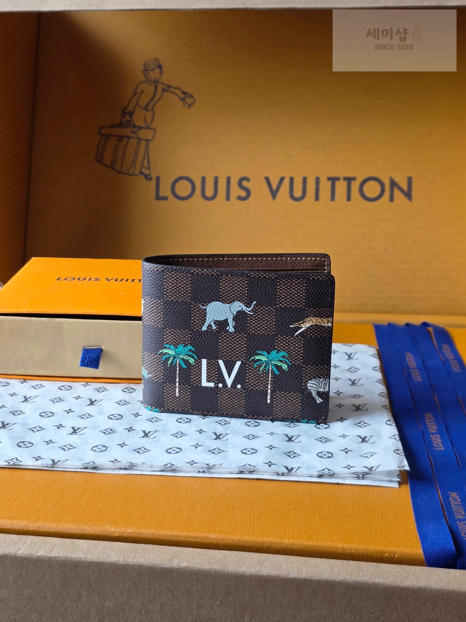 Louis Vuitton 루이비통 멀티플 월릿 더 다즐링 리미티드 다미에 헤리티지 코팅 캔버스 지갑 1번 이미지