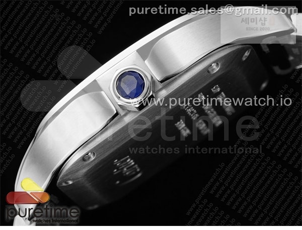 Cartier AF공장 까르띠에 산토스 미디움 그레이다이얼 브레이슬릿 Santos de Cartier 35mm SS AF 1_1 Best Edition Gray Dial on SS SmartLinks Bracelet MIYOTA 9015 _ 시계 22번 이미지