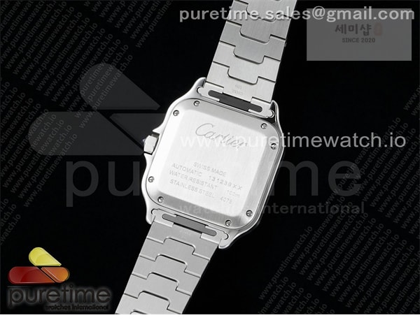 Cartier AF공장 까르띠에 산토스 미디움 그레이다이얼 브레이슬릿 Santos de Cartier 35mm SS AF 1_1 Best Edition Gray Dial on SS SmartLinks Bracelet MIYOTA 9015 _ 시계 24번 이미지