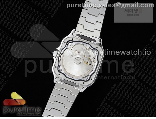 Cartier AF공장 까르띠에 산토스 미디움 그레이다이얼 브레이슬릿 Santos de Cartier 35mm SS AF 1_1 Best Edition Gray Dial on SS SmartLinks Bracelet MIYOTA 9015 _ 시계 26번 이미지