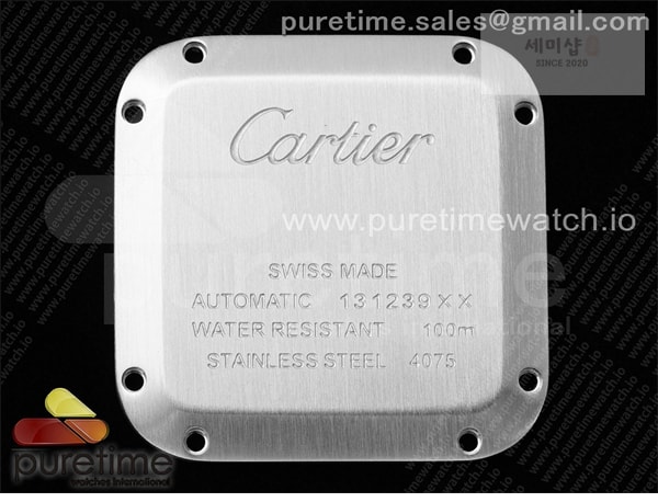 Cartier AF공장 까르띠에 산토스 미디움 그레이다이얼 브레이슬릿 Santos de Cartier 35mm SS AF 1_1 Best Edition Gray Dial on SS SmartLinks Bracelet MIYOTA 9015 _ 시계 10번 이미지