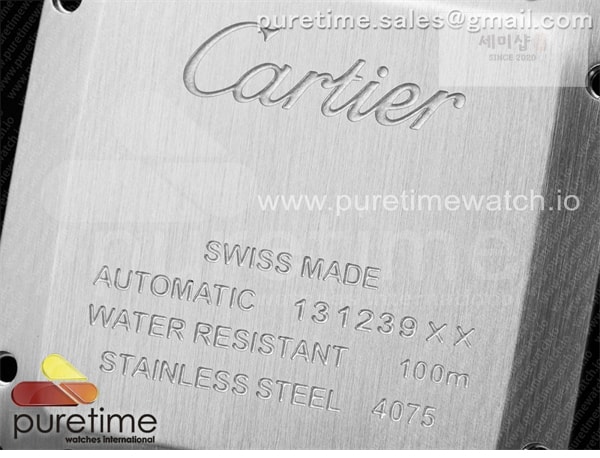Cartier AF공장 까르띠에 산토스 미디움 그레이다이얼 브레이슬릿 Santos de Cartier 35mm SS AF 1_1 Best Edition Gray Dial on SS SmartLinks Bracelet MIYOTA 9015 _ 시계 28번 이미지