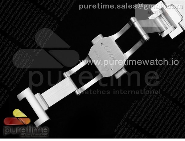 Cartier AF공장 까르띠에 산토스 미디움 그레이다이얼 브레이슬릿 Santos de Cartier 35mm SS AF 1_1 Best Edition Gray Dial on SS SmartLinks Bracelet MIYOTA 9015 _ 시계 15번 이미지
