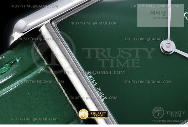 Cartier DR공장 까르띠에 탱크 머스트 라지 그린다이얼 악어스트랩 Cartier Tank Must SS_LE Green DRF Swiss Qtz 시계 11번 이미지