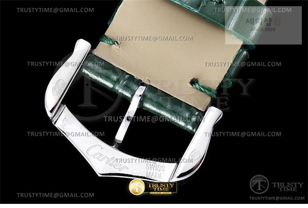 Cartier DR공장 까르띠에 탱크 머스트 라지 그린다이얼 악어스트랩 Cartier Tank Must SS_LE Green DRF Swiss Qtz 시계 12번 이미지