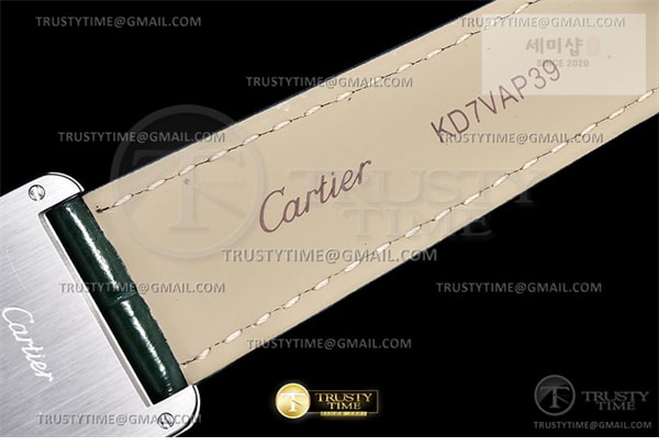 Cartier DR공장 까르띠에 탱크 머스트 라지 그린다이얼 악어스트랩 Cartier Tank Must SS_LE Green DRF Swiss Qtz 시계 10번 이미지