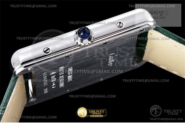 Cartier DR공장 까르띠에 탱크 머스트 라지 그린다이얼 악어스트랩 Cartier Tank Must SS_LE Green DRF Swiss Qtz 시계 3번 이미지