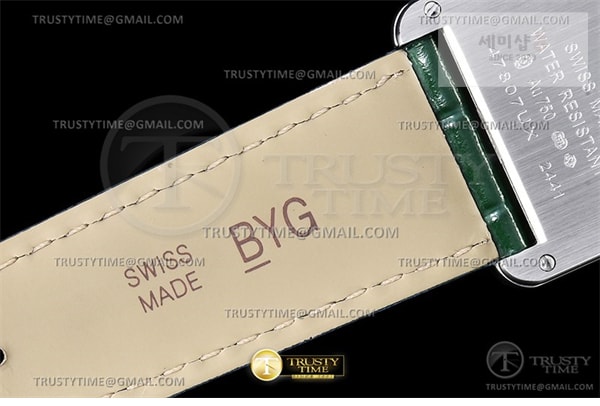 Cartier DR공장 까르띠에 탱크 머스트 라지 그린다이얼 악어스트랩 Cartier Tank Must SS_LE Green DRF Swiss Qtz 시계 4번 이미지