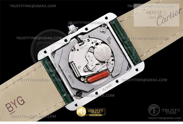Cartier DR공장 까르띠에 탱크 머스트 라지 그린다이얼 악어스트랩 Cartier Tank Must SS_LE Green DRF Swiss Qtz 시계 17번 이미지