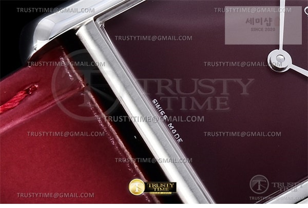 Cartier DR공장 까르띠에 탱크 머스트 라지 레드다이얼 악어스트랩 Cartier Tank Must SS_LE Red DRF Swiss Qtz 시계 8번 이미지