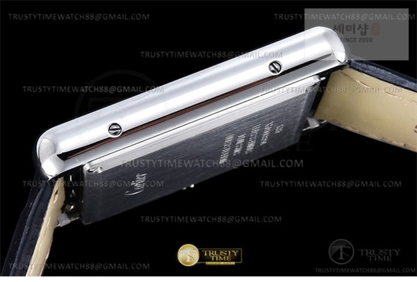 Cartier DR공장 까르띠에 탱크 머스트 라지 블랙다이얼 악어스트랩 Cartier Tank Must SS_LE Black Swiss Qtz DRF 시계 8번 이미지