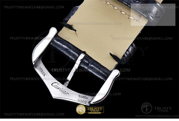 Cartier DR공장 까르띠에 탱크 머스트 라지 블랙다이얼 악어스트랩 Cartier Tank Must SS_LE Black Swiss Qtz DRF 시계 13번 이미지