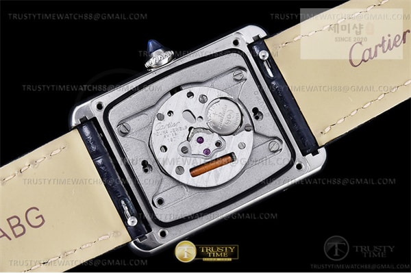 Cartier DR공장 까르띠에 탱크 머스트 라지 블랙다이얼 악어스트랩 Cartier Tank Must SS_LE Black Swiss Qtz DRF 시계 14번 이미지