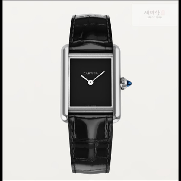 Cartier F1공장 까르띠에 탱크 머스트 스몰 블랙다이얼 블랙악어스트랩 시계 1번 이미지