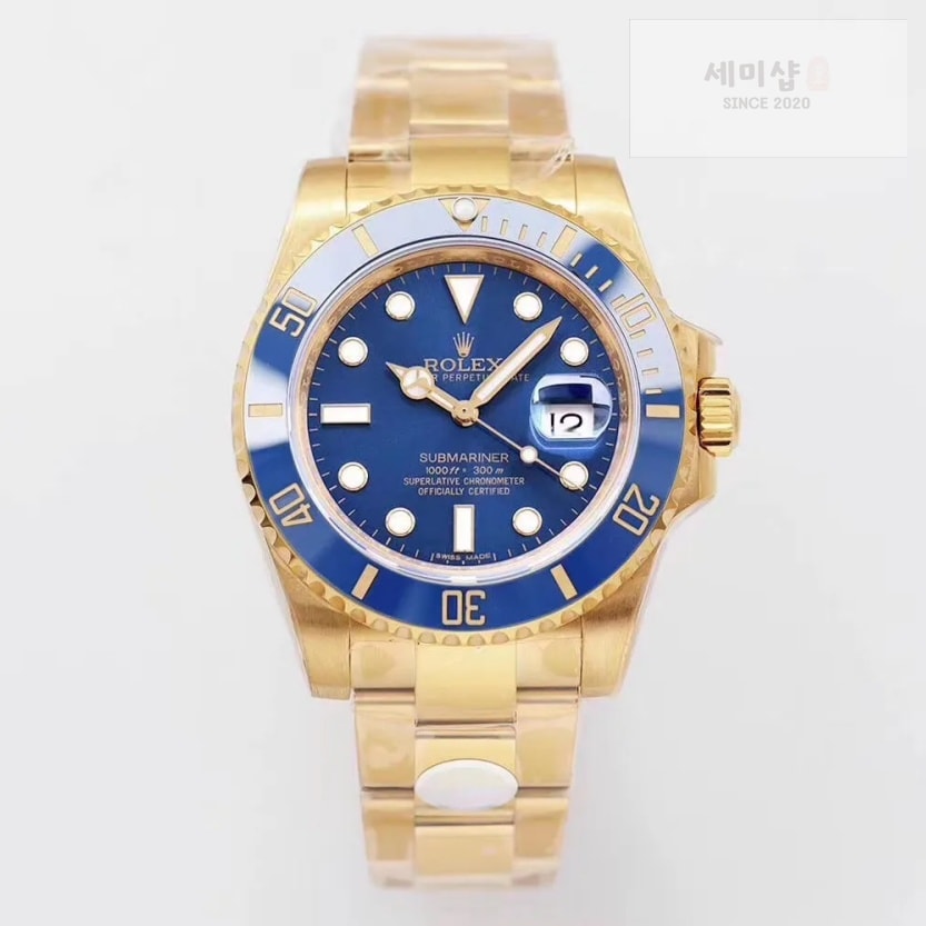롤렉스 롤렉스 서브마리너 블루 18K 올골드 시계 6번 이미지