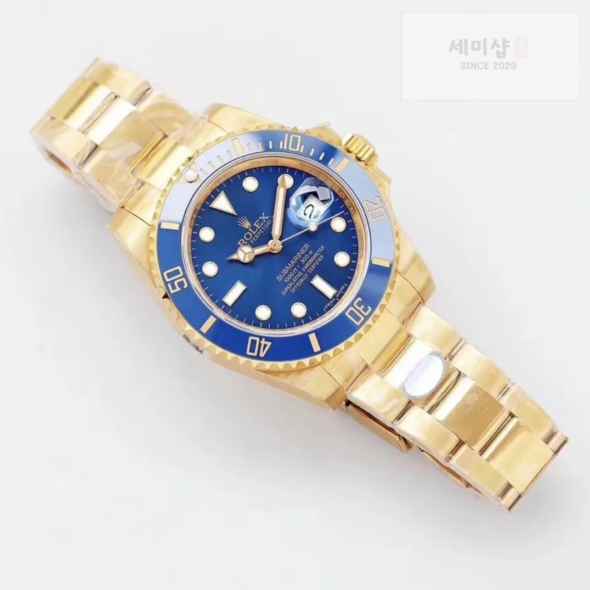 롤렉스 롤렉스 서브마리너 블루 18K 올골드 시계 2번 이미지