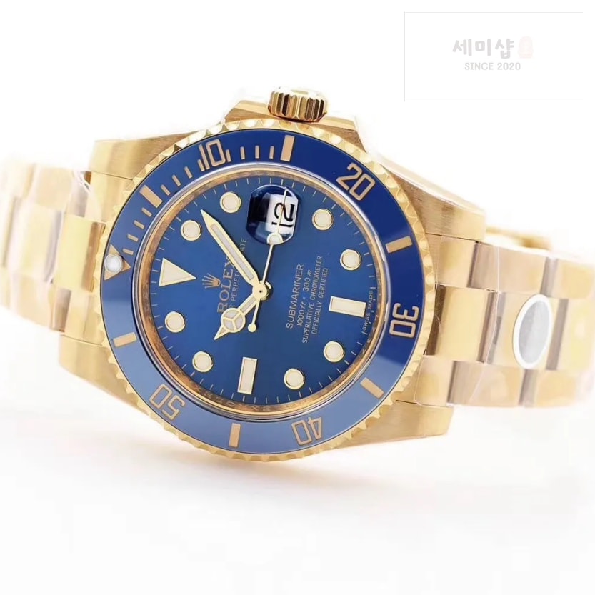 롤렉스 롤렉스 서브마리너 블루 18K 올골드 시계 9번 이미지