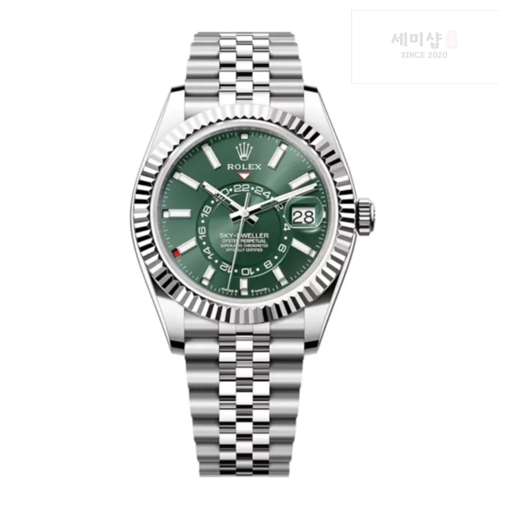 롤렉스 롤렉스 스카이드웰러 326934 그린 다이얼 주빌레 5선 시계 8번 이미지