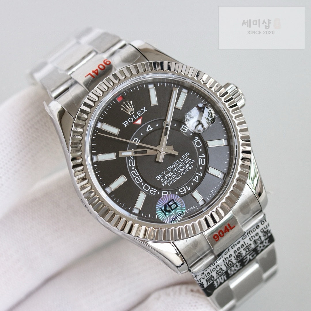 롤렉스 롤렉스 스카이드웰러 326934 블랙 다이얼 시계 2번 이미지