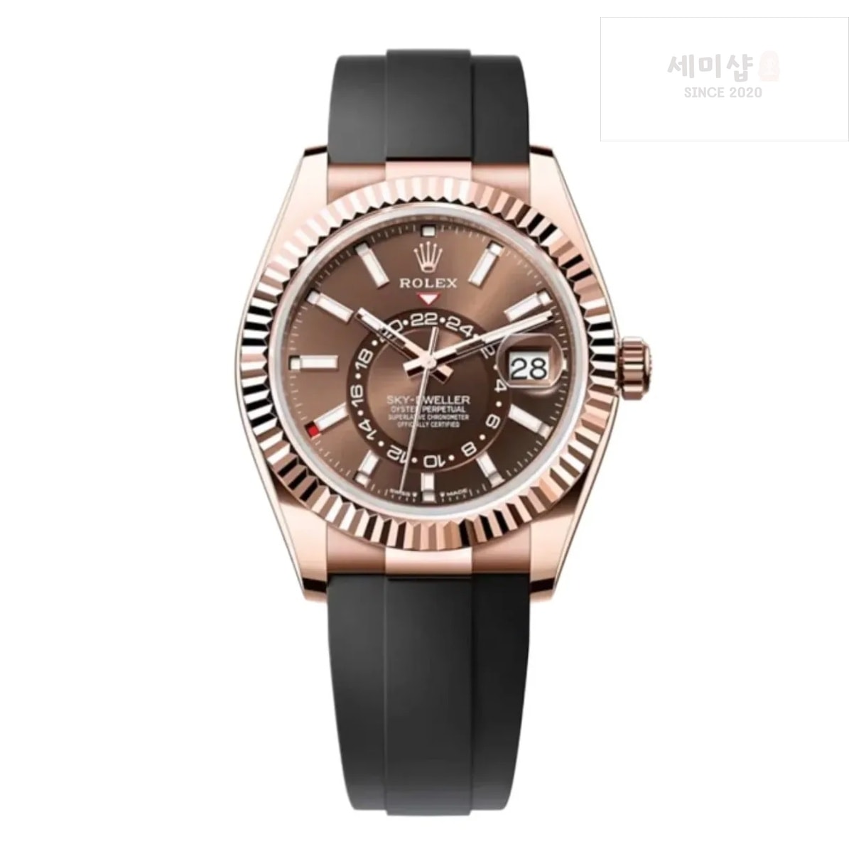 롤렉스 롤렉스 스카이드웰러 326934 초코 다이얼 러버 밴드 시계 7번 이미지