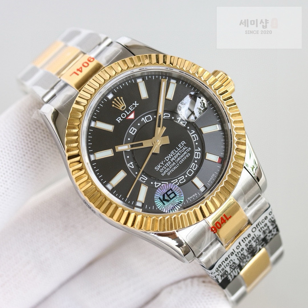 롤렉스 롤렉스 스카이드웰러 336933 블랙 다이얼 콤비 시계 3번 이미지