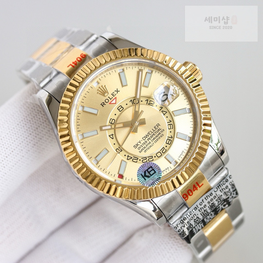 롤렉스 롤렉스 스카이드웰러 336933 샴페인 골드 다이얼 콤비 시계 9번 이미지