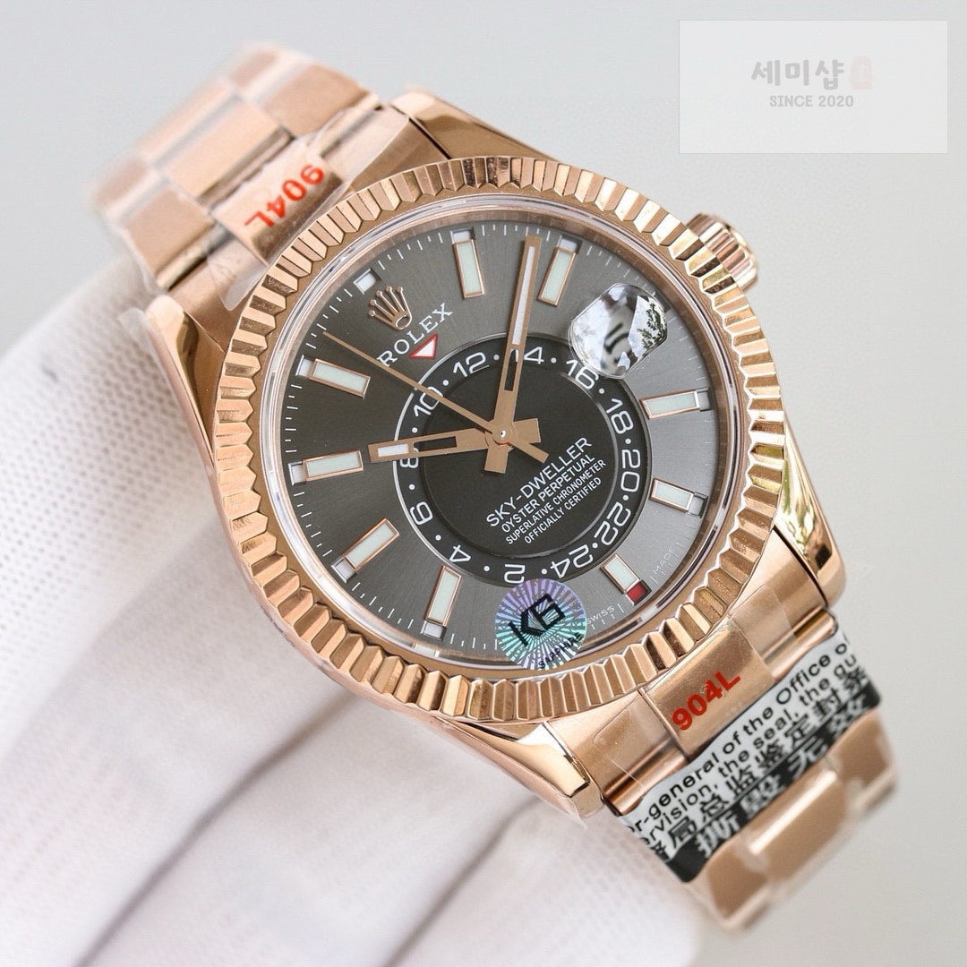 롤렉스 롤렉스 스카이드웰러 336935 블랙 다이얼 다이얼 로즈 골드 시계 2번 이미지